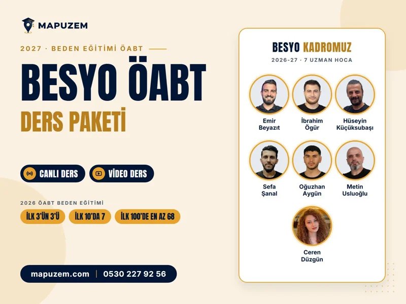 2027 BESYO ÖABT DERS PAKETLERİ