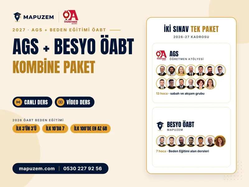 2027 AGS + BESYO ÖABT KOMBİNE